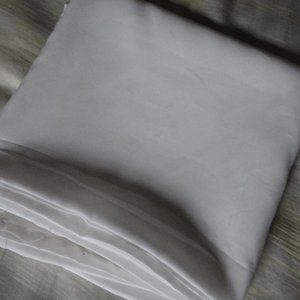 White Fabric Shower Cutain